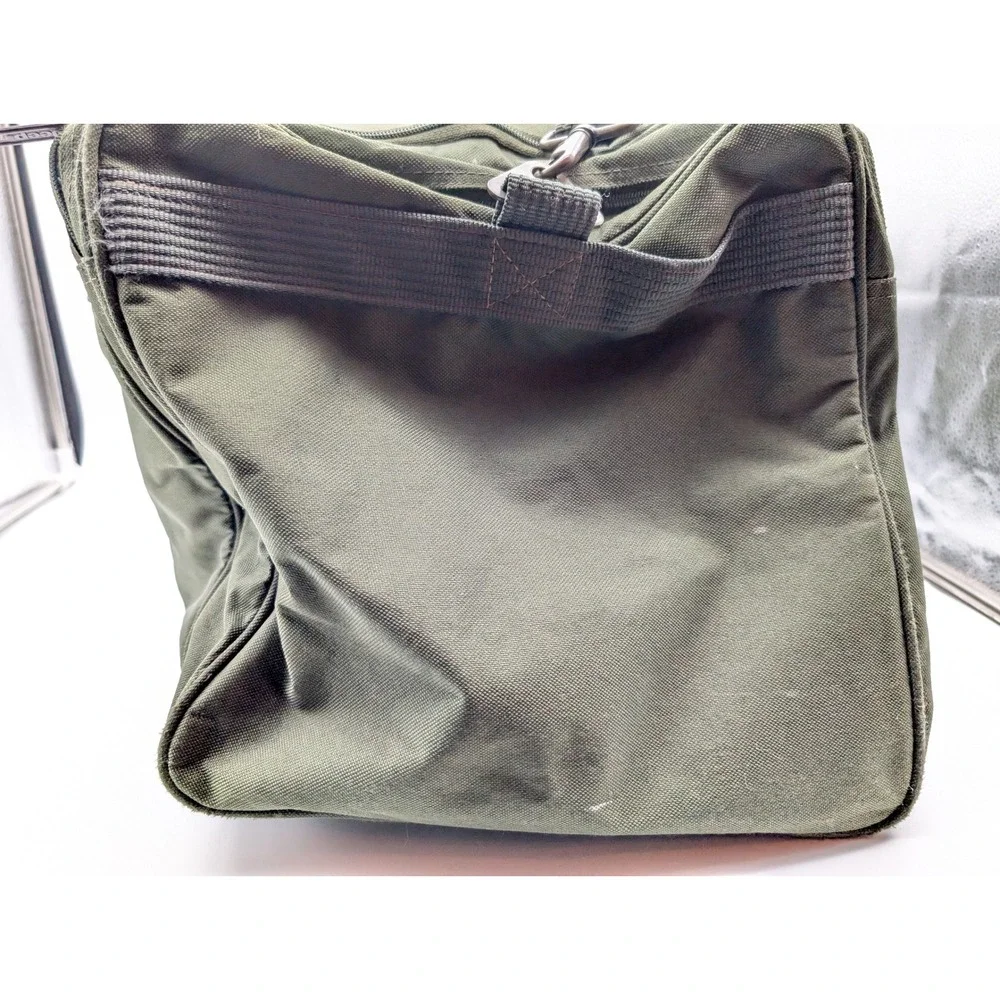Vintage 90s JEEP Wrangler Army Green Large Duffle Bag Travel Luggage